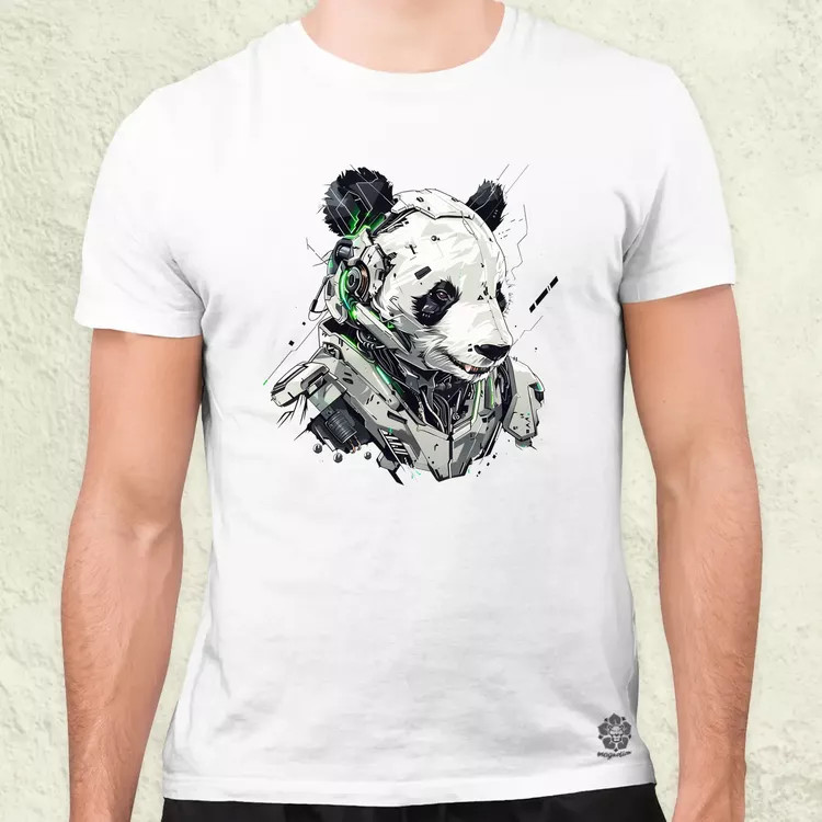 Kiborg panda v2 férfi póló