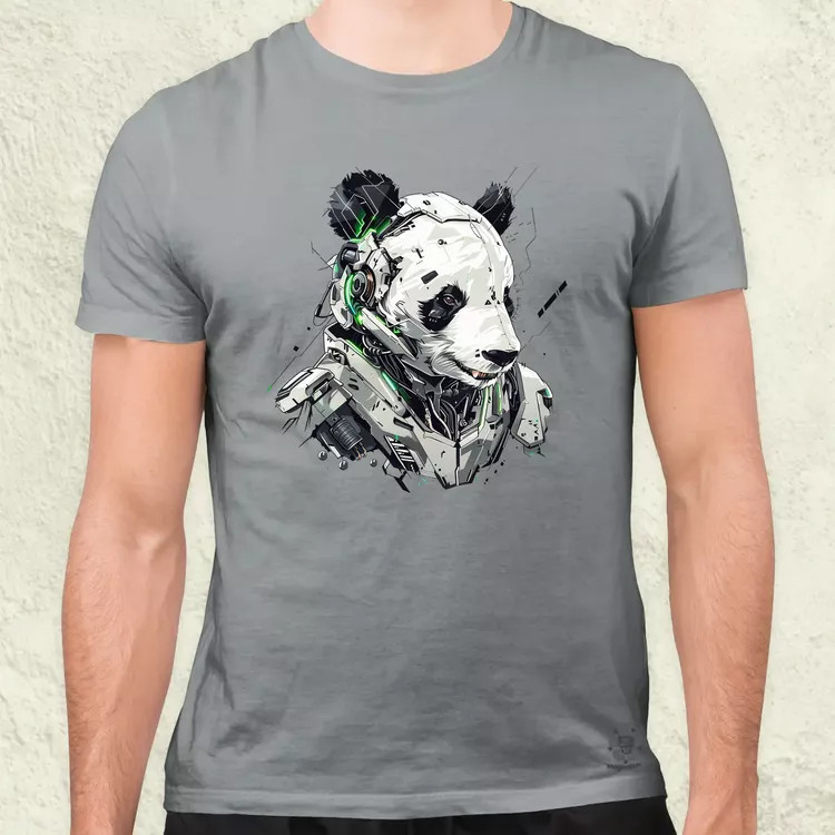 Kiborg panda v2 férfi póló