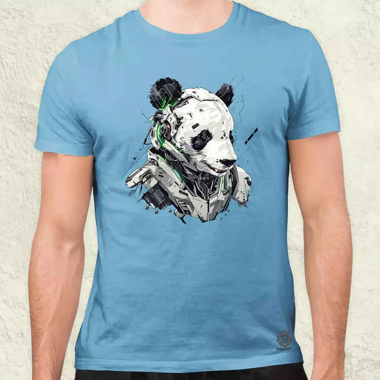 Kiborg panda v2 férfi póló