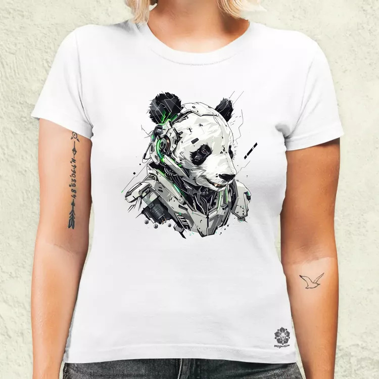 Kiborg panda v2 női póló