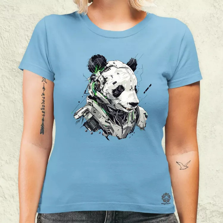 Kiborg panda v2 női póló