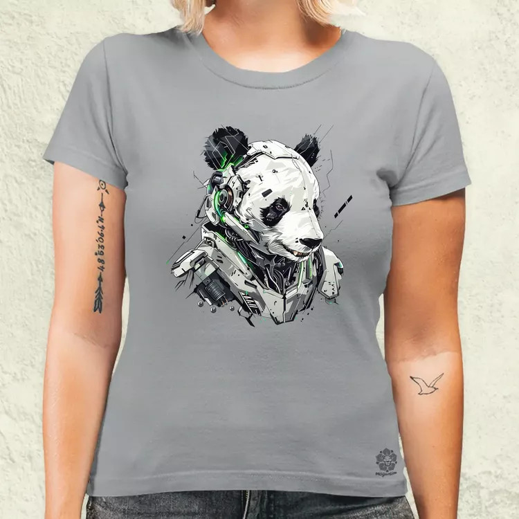 Kiborg panda v2 női póló