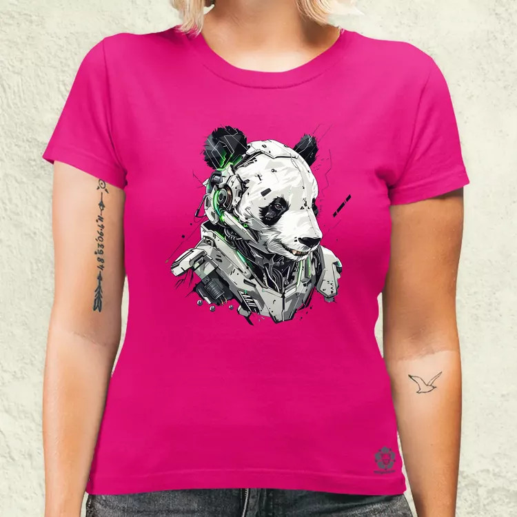 Kiborg panda v2 női póló