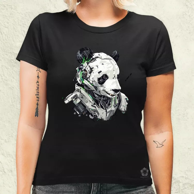 Kiborg panda v2 női póló