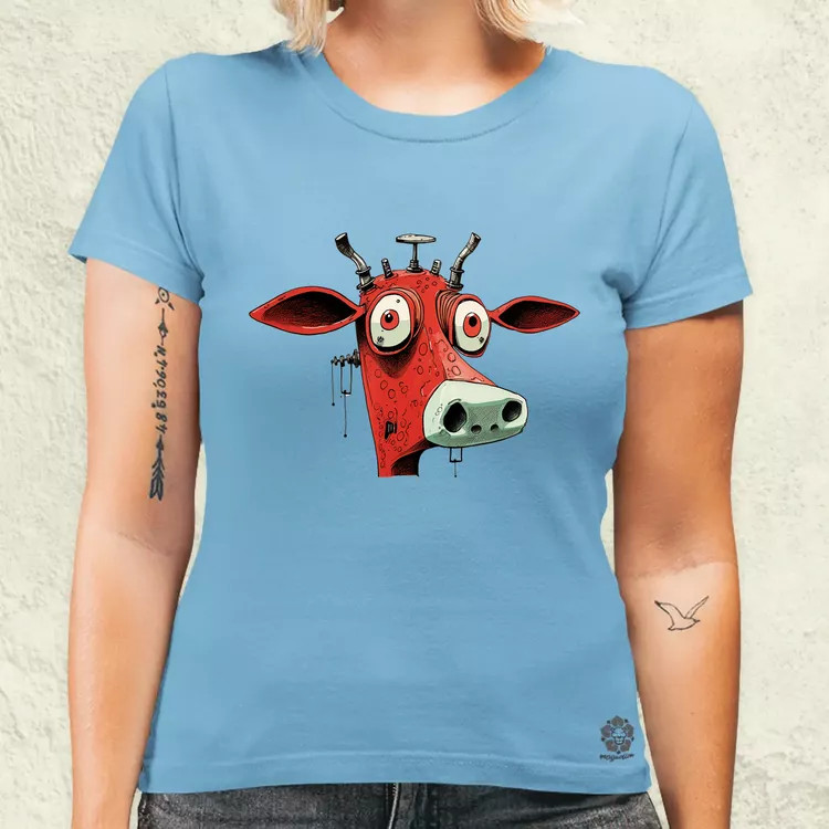 Kiborg tehén v4 női póló