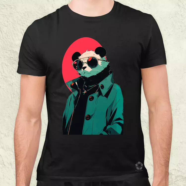 Laza napszemcsis panda v1 férfi póló