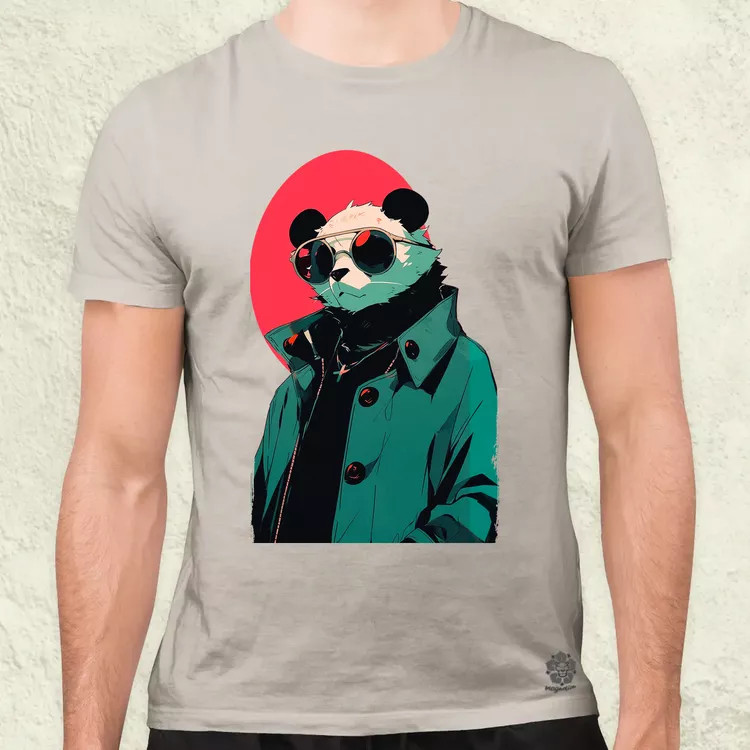 Laza napszemcsis panda v1 férfi póló