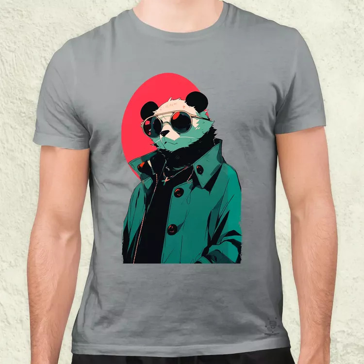 Laza napszemcsis panda v1 férfi póló