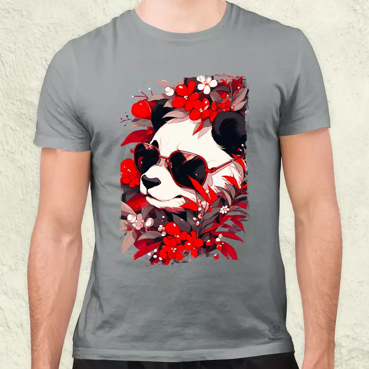 Laza napszemcsis panda v4 férfi póló