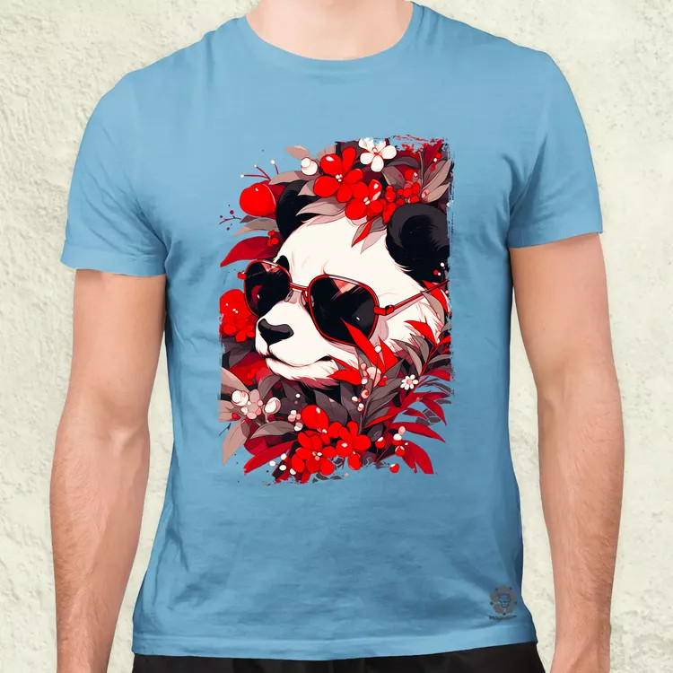 Laza napszemcsis panda v4 férfi póló