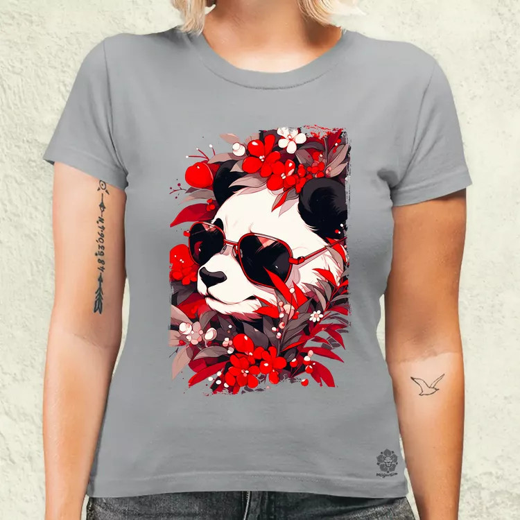 Laza napszemcsis panda v4 női póló