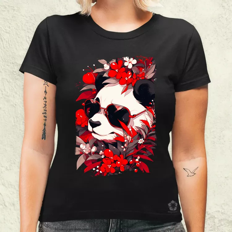 Laza napszemcsis panda v4 női póló