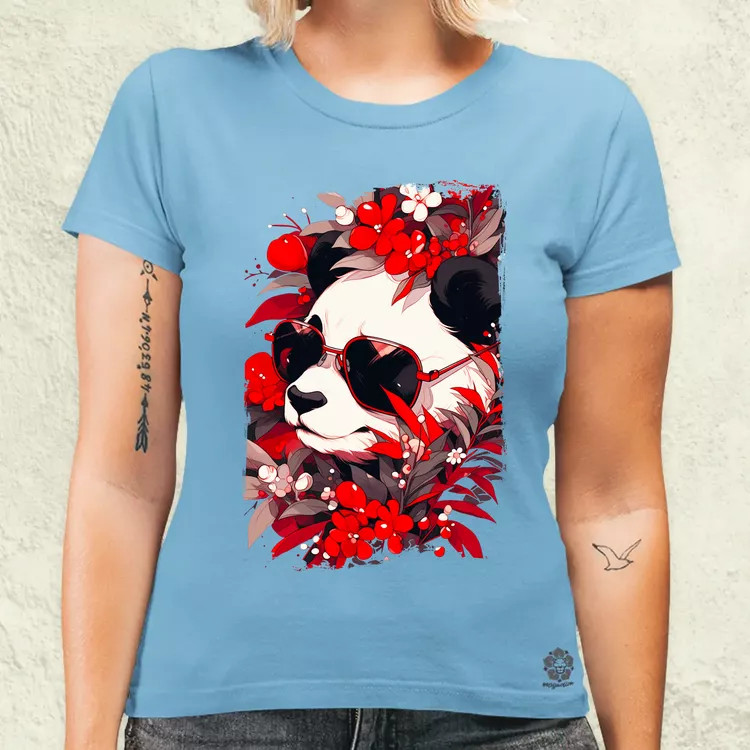 Laza napszemcsis panda v4 női póló