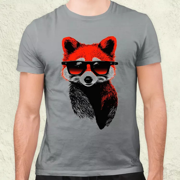 Laza vörös panda v3 férfi póló