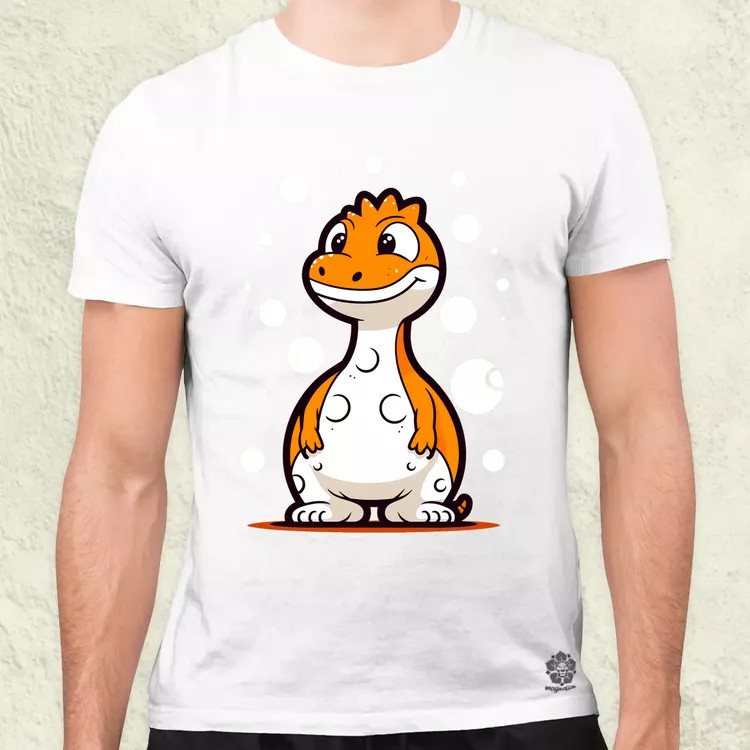 Narancs dinó v2 férfi póló