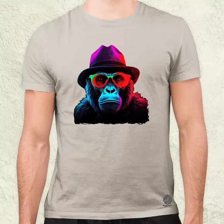 Neon gengszter gorilla férfi póló
