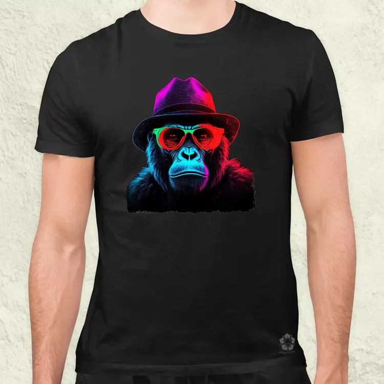 Neon gengszter gorilla férfi póló