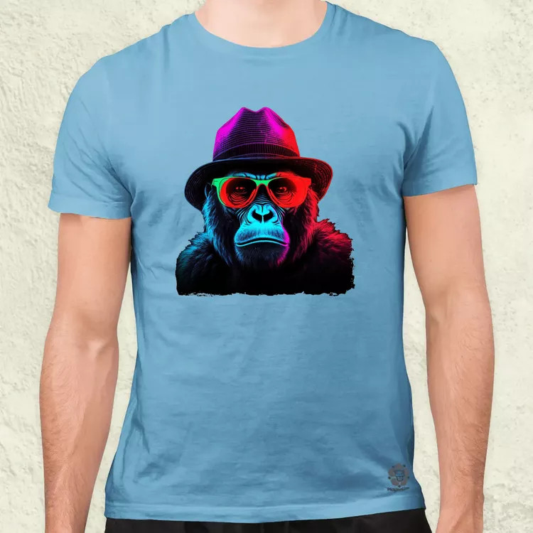Neon gengszter gorilla férfi póló