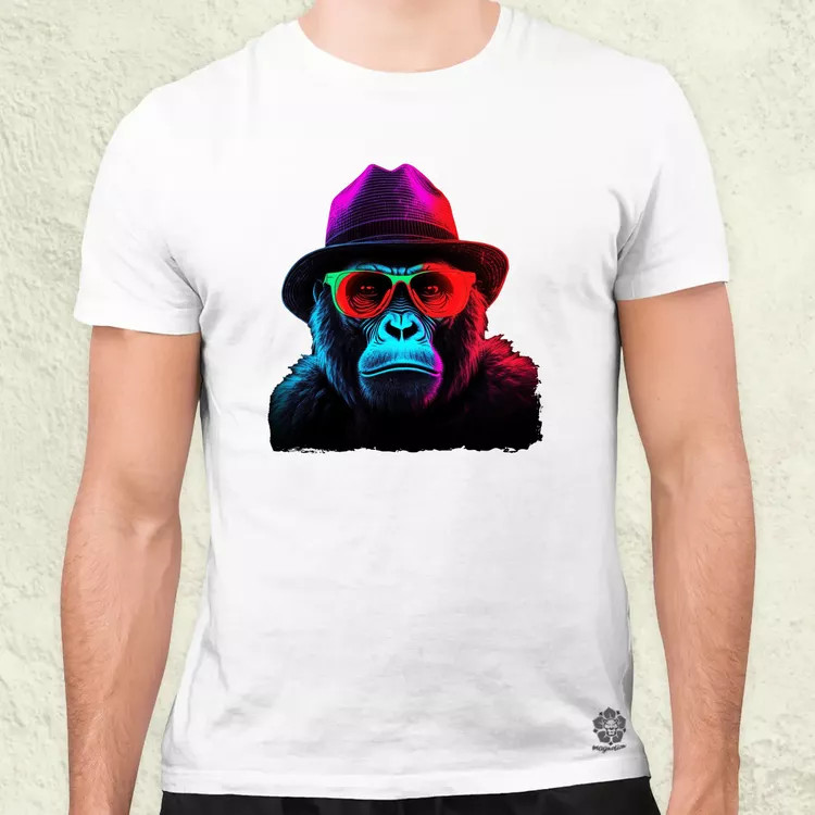 Neon gengszter gorilla férfi póló