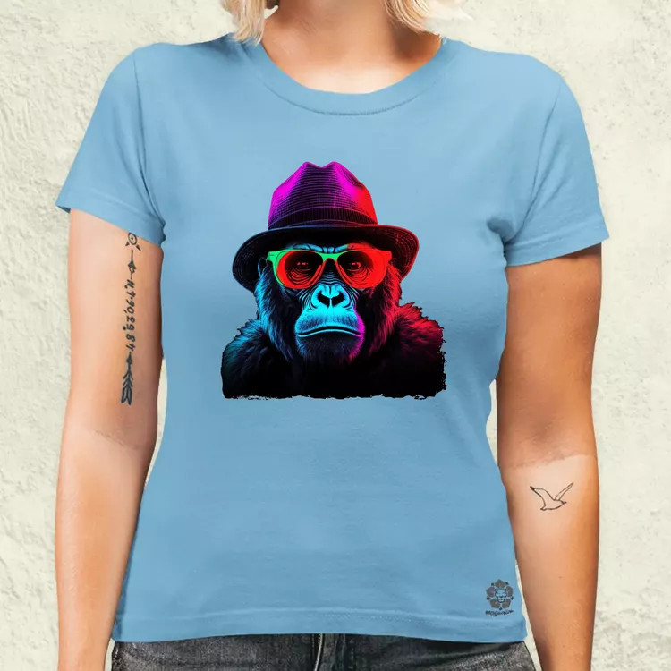Neon gengszter gorilla női póló