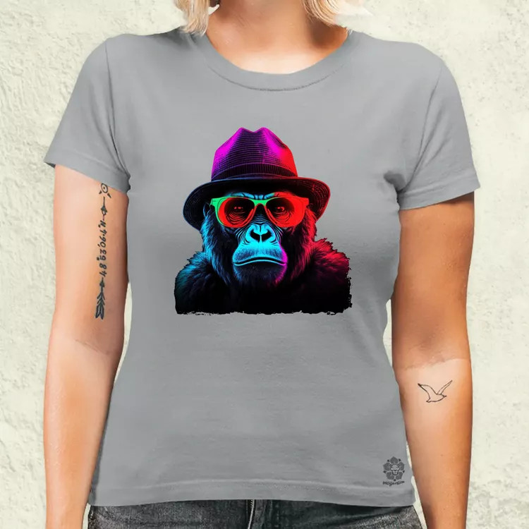 Neon gengszter gorilla női póló