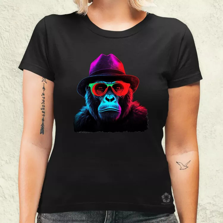 Neon gengszter gorilla női póló