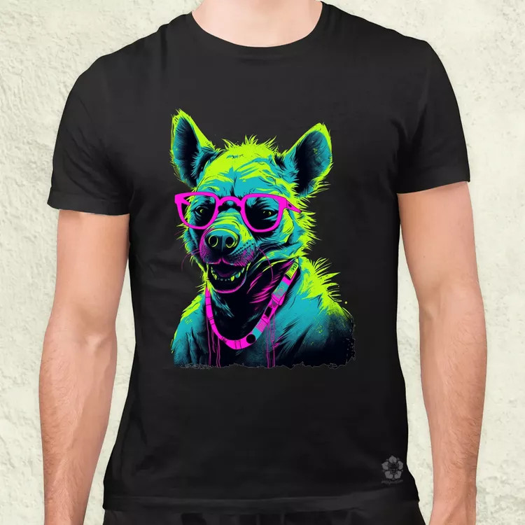 Neon gengszter hiéna férfi póló