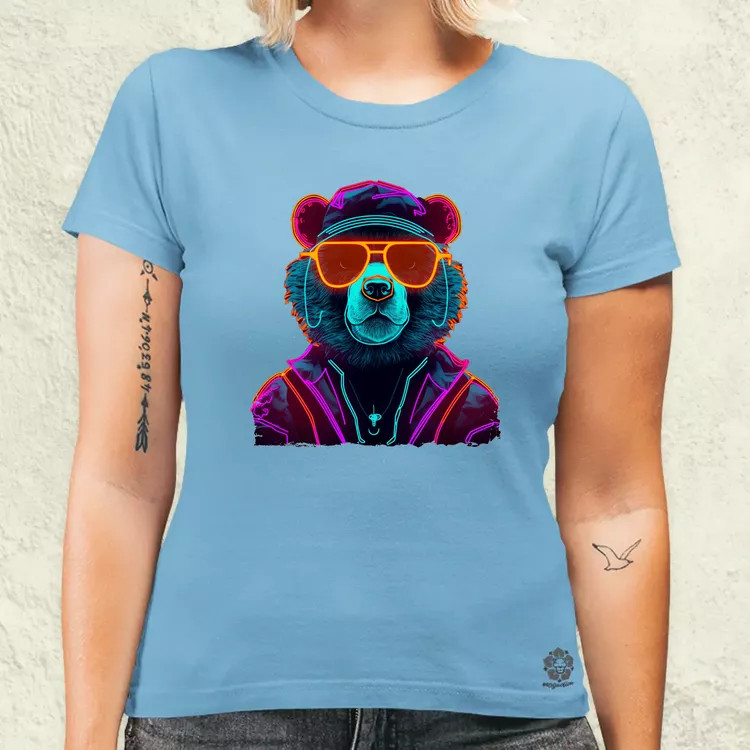 Neon gengszter medve női póló
