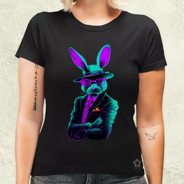 Neon gengszter nyúl női póló