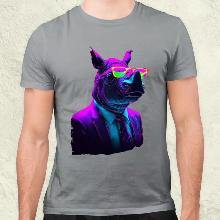 Neon gengszter orrszarvú v1 férfi póló