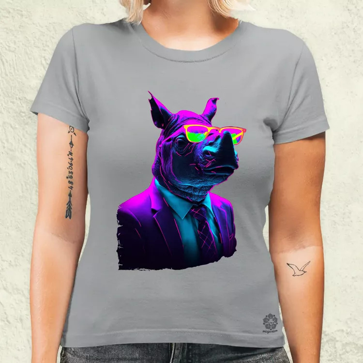 Neon gengszter orrszarvú v1 női póló