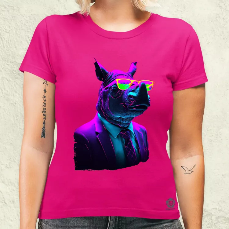 Neon gengszter orrszarvú v1 női póló