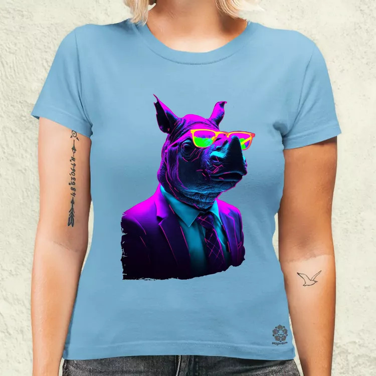 Neon gengszter orrszarvú v1 női póló