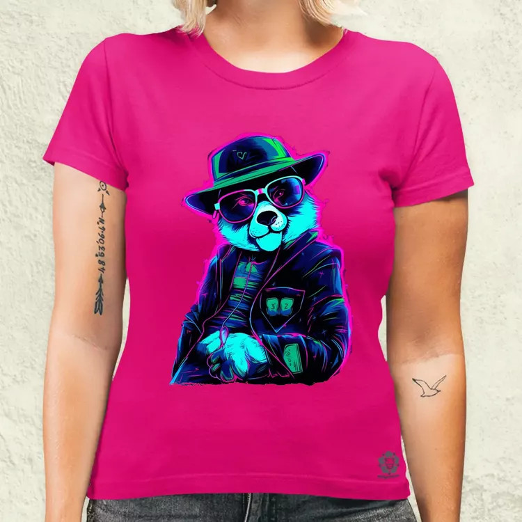 Neon gengszter panda v1 női póló