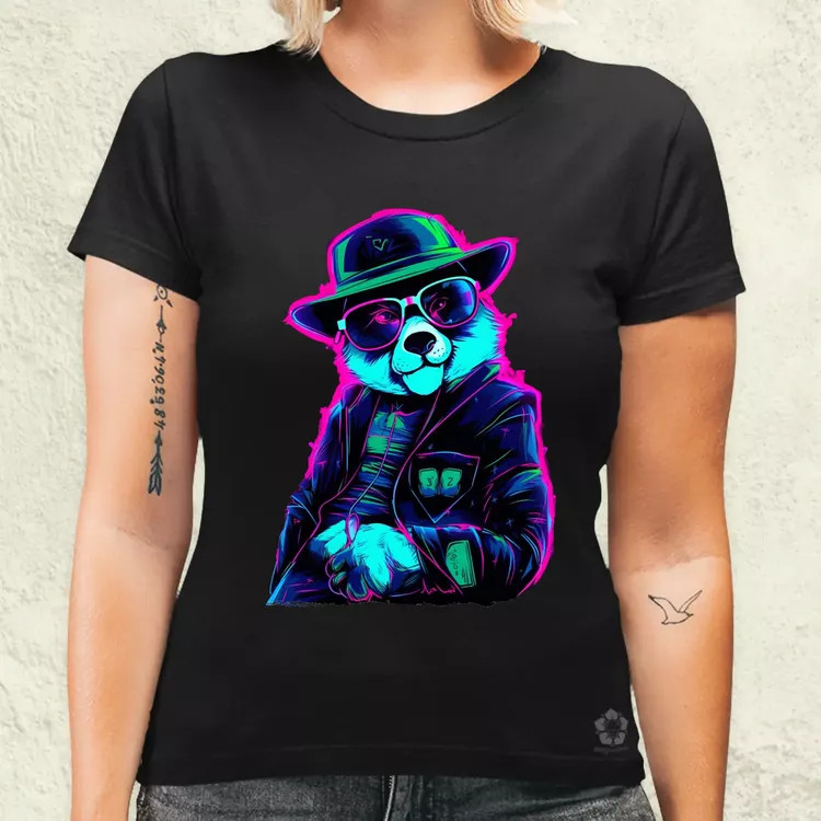 Neon gengszter panda v1 női póló