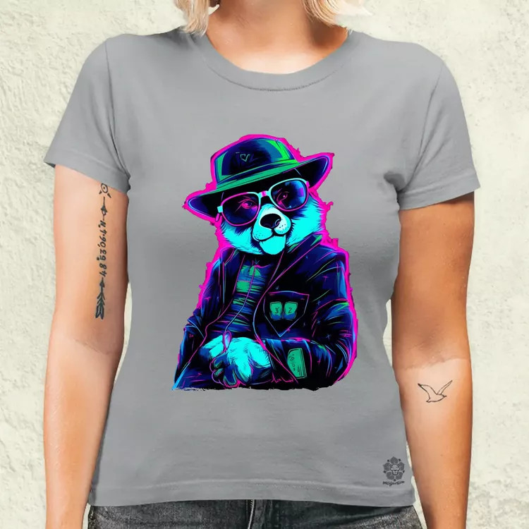 Neon gengszter panda v1 női póló