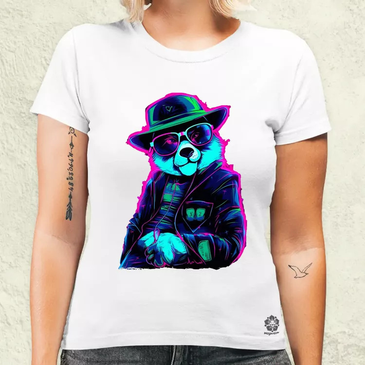 Neon gengszter panda v1 női póló