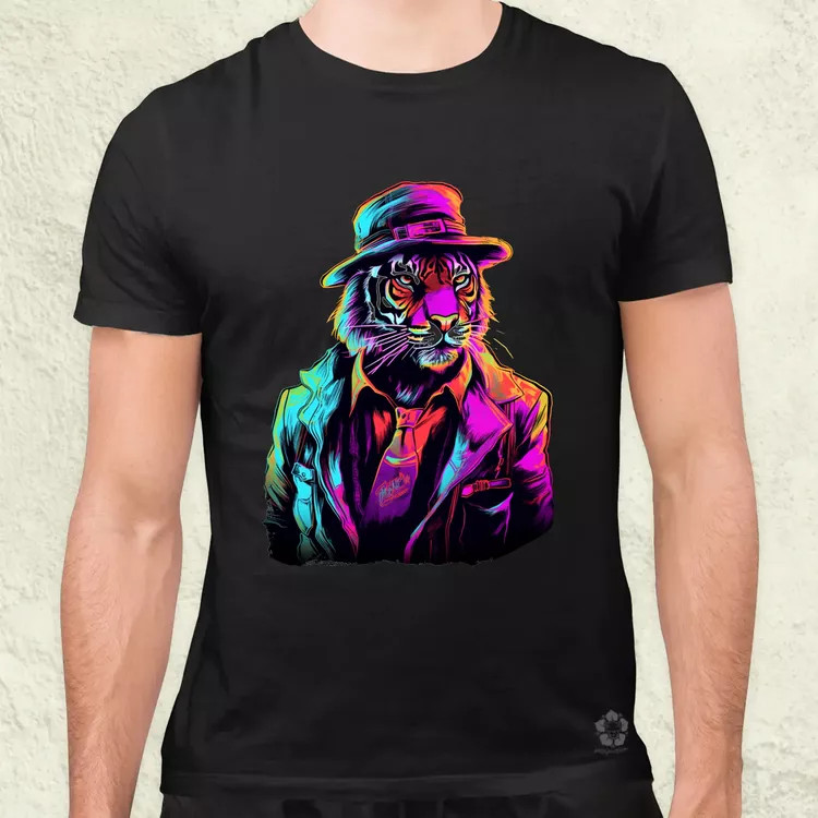 Neon gengszter tigris v1 férfi póló