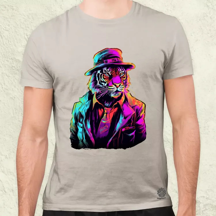 Neon gengszter tigris v1 férfi póló