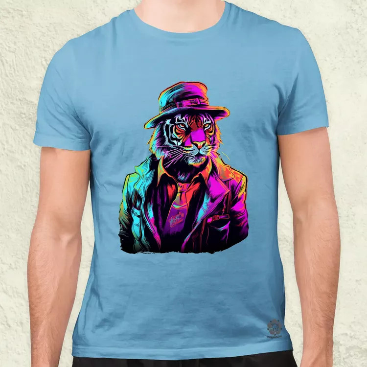 Neon gengszter tigris v1 férfi póló