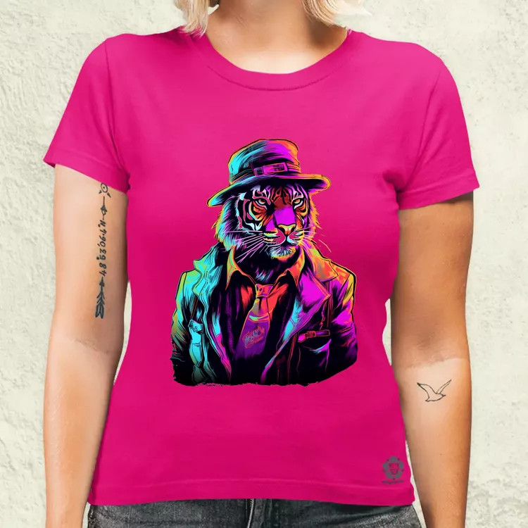 Neon gengszter tigris v1 női póló
