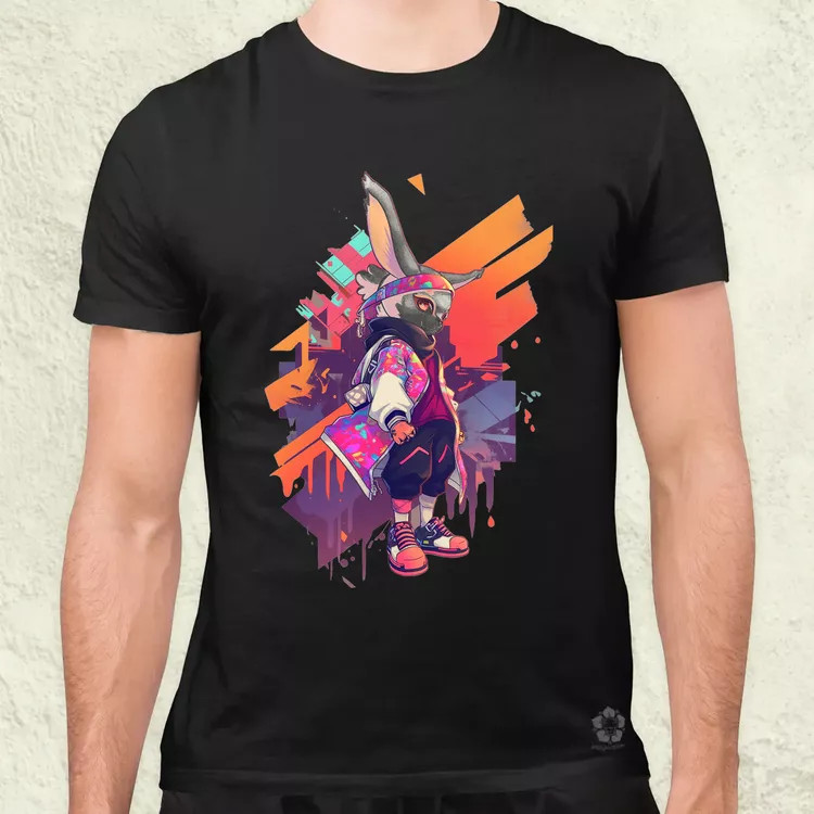 Ninja nyuszi v1 férfi póló
