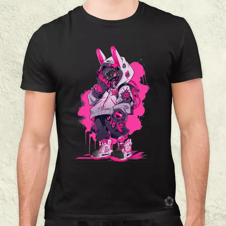 Ninja nyuszi v9 férfi póló