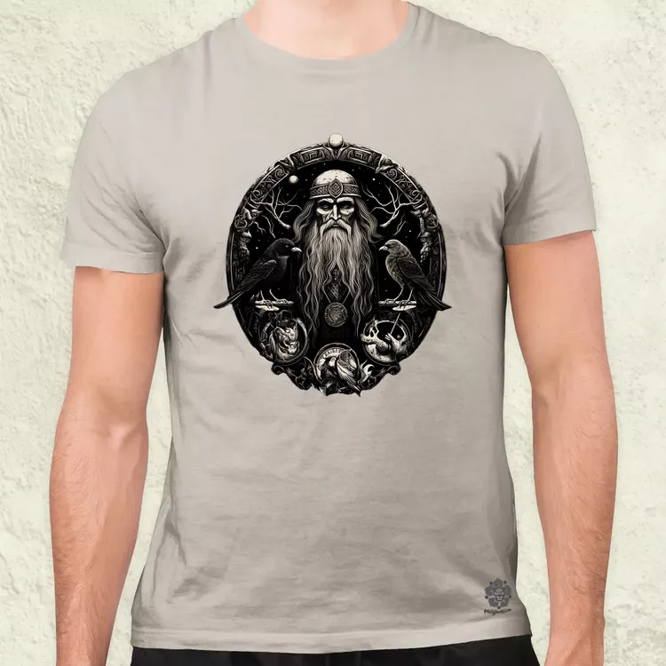 Odin és Hugin Munin amulett v1 férfi póló