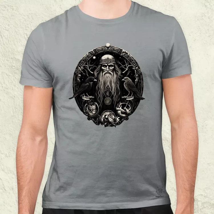 Odin és Hugin Munin amulett v1 férfi póló