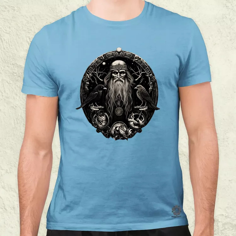 Odin és Hugin Munin amulett v1 férfi póló