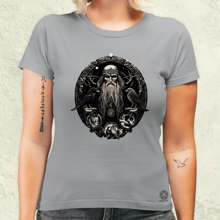 Odin és Hugin Munin amulett v1 női póló