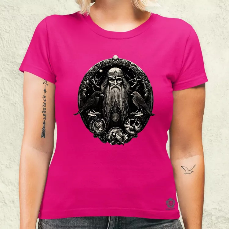 Odin és Hugin Munin amulett v1 női póló