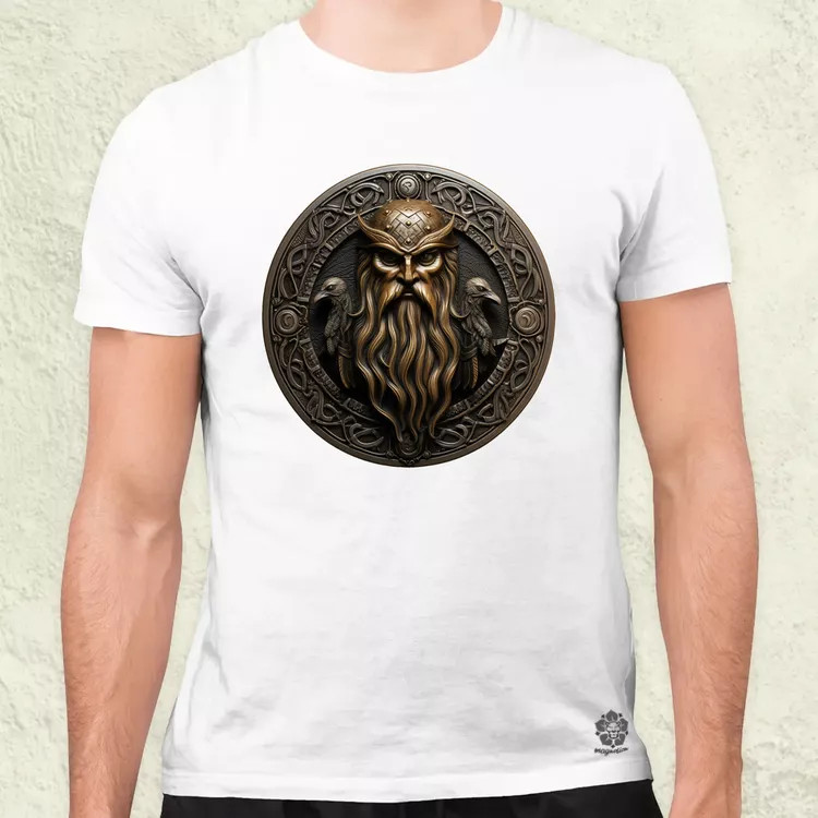 Odin és Hugin Munin amulett v2 férfi póló