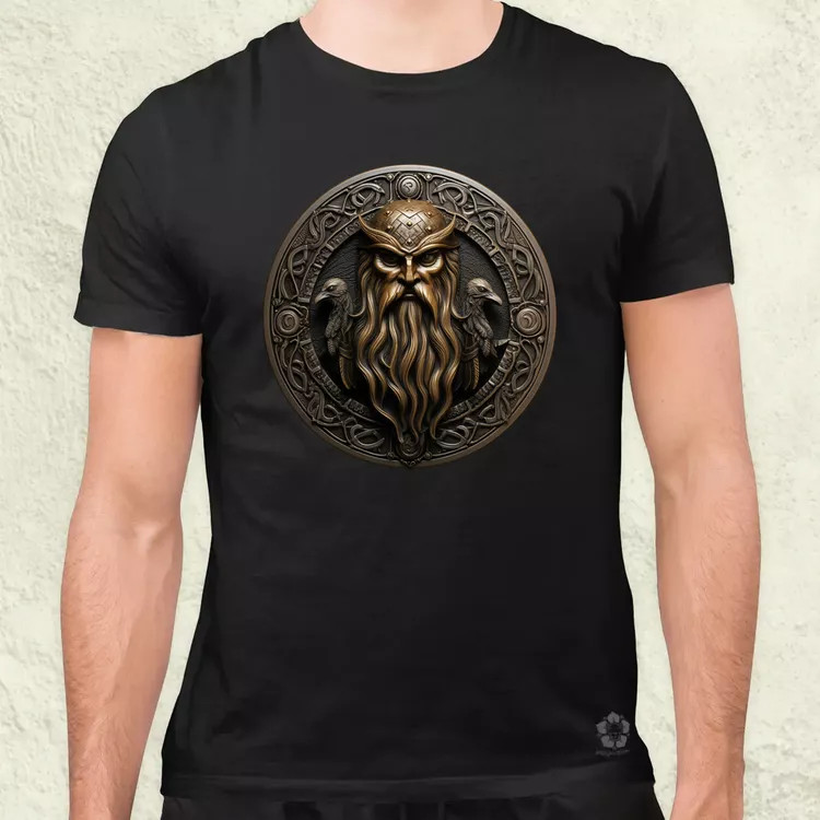Odin és Hugin Munin amulett v2 férfi póló